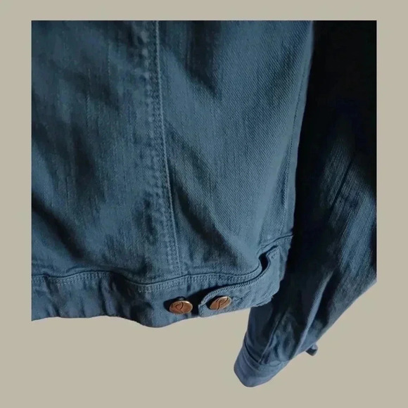 Paige denim jacket teal color size M - Picture 6 of 10